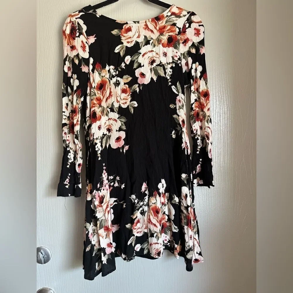 altar'd state black floral dress Altar'd State Lottie Floral Maxi Dress